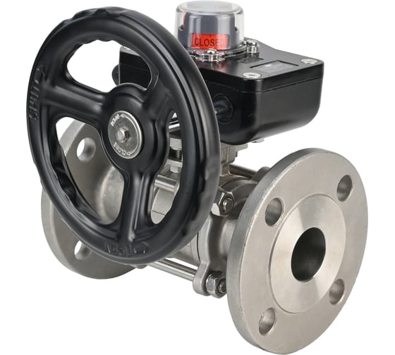 Шаровой кран DN.ru КШФПТ-ISO.304.180 Ду15 Ру40 с редуктором HGB-1 D160-12857