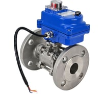 Шаровой кран DN.ru КШФПТ-ISO.304.180 Ду15 Ру40 с электроприводом 003 blue 12В D160-12827