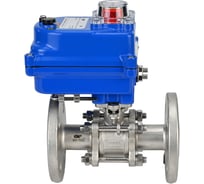 Шаровой кран DN.ru КШФПТ-ISO.316.180 Ду25 Ру40 с электроприводом 003 blue 220В D160-12719