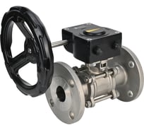 Шаровой кран DN.ru КШФПТ-ISO.304.180 Ду32 Ру40 с редуктором HGBF-1 D160-12878