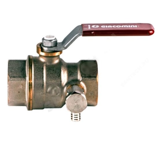 Шаровой кран Giacomini латунь, со спускником, никель R910S R910SX004 007-0924