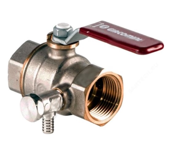 Шаровой кран Giacomini латунь, со спускником, никель R910S R910SX004 007-0924