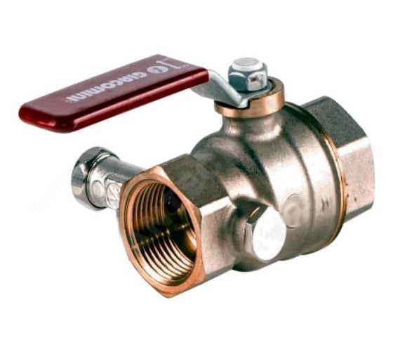 Шаровой кран Giacomini латунь, со спускником, никель R910S R910SX004 007-0924