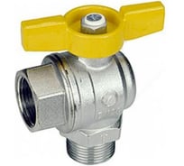 Шаровой кран Giacomini латунь, никель, угловой, газ, Ду 15, Ру 5, ВР/НР R780GBX003 107-6112