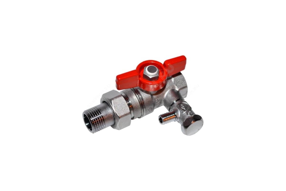 Шаровой кран Giacomini латунь, со спускником, хром, Ду 25, Ру 35, ВР ...