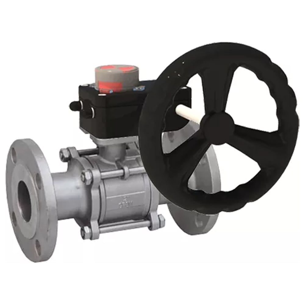 Кран шаровый DN.ru КШФПТ-ISO 3-составной Ду50 Ру40, редуктор D160-12874 ...