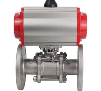 Шаровой кран DN.ru КШФПТ-ISO.316.180 Ду50 Ру40 с пневмоприводом D160-10078