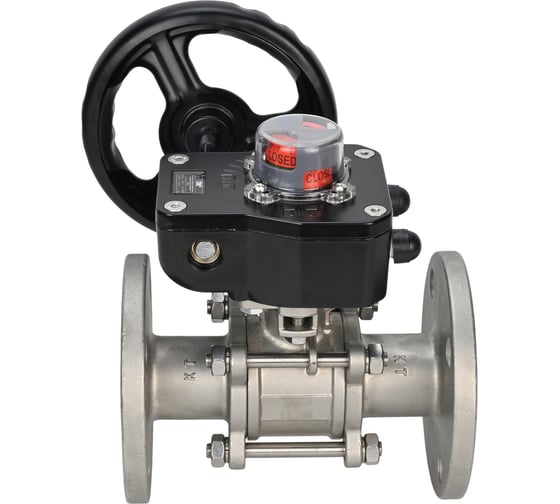 Шаровой кран DN.ru КШФПТ-ISO.316.180 Ду80 Ру25 с редуктором HGB-2 D160-12871