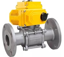 Кран шаровый DN.ru КШФПТ-ISO 3-составной Ду80 Ру25, электропривод 220В D160-10027