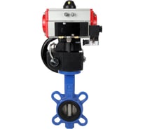 Затвор DN.ru GGG50-316L-NBR Ду50 Ру16 с пневмоприводом, пневмораспределителем, дублером D050-14958