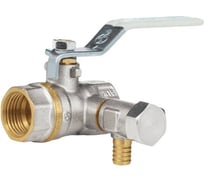 Кран шаровой латунный со спускником Aquasfera 1112 Standard Ду20, Ру30, муфта/муфта, полнопроходной, рычаг 1112-02 107-7418