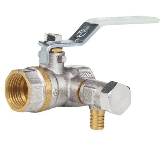 Кран шаровой латунный со спускником Aquasfera 1112 Standard Ду20, Ру30, муфта/муфта, полнопроходной, рычаг 1112-02 107-7418