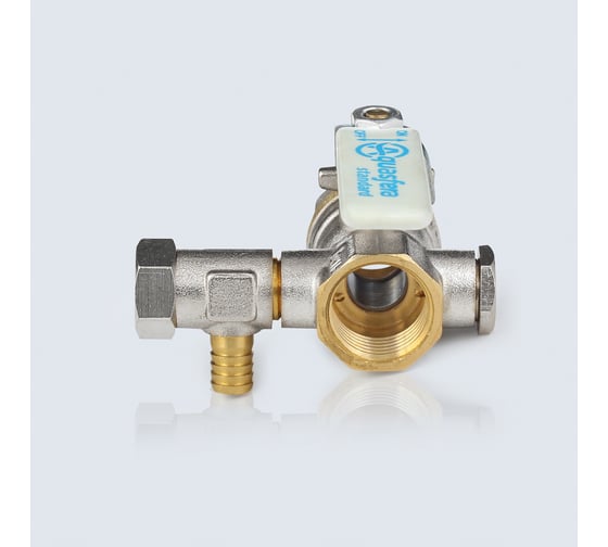 Кран шаровой латунный со спускником Aquasfera 1112 Standard Ду20, Ру30, муфта/муфта, полнопроходной, рычаг 1112-02 107-7418