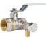 Кран шаровой латунный со спускником Aquasfera 1112 Standard Ду20, Ру30, муфта/муфта, полнопроходной, рычаг 1112-02 107-7418 1