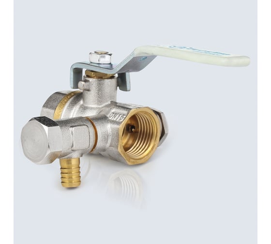 Кран шаровой латунный со спускником Aquasfera 1112 Standard Ду15, Ру40, муфта/муфта, полнопроходной, рычаг 1112-01 107-7417