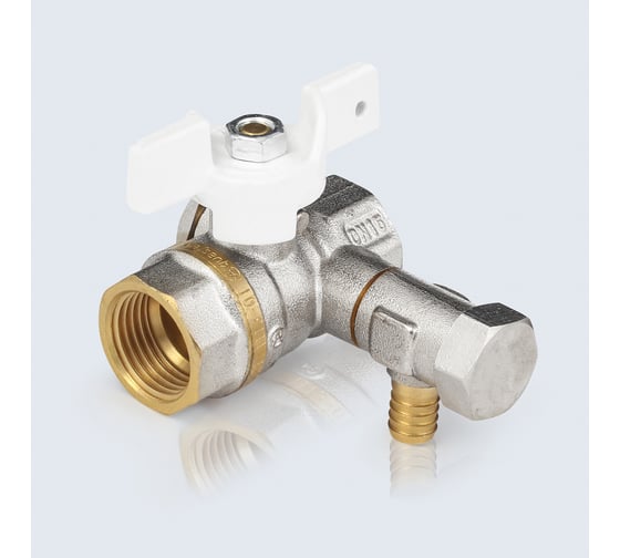 Кран шаровой латунный со спускником Aquasfera 1113 Standard Ду15, Ру40, муфта/муфта, полнопроходной, бабочка 1113-01 107-7420
