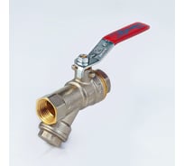 Кран-фильтр шаровой латунный Aquasfera 1014 Euro Ду20, Ру40, муфта/муфта, полнопроходной, рычаг 1014-02 109-0441