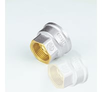 Муфта латунная переходная Aquasfera Ду50x40, муфта/муфта, никель 9019-13 128-6201