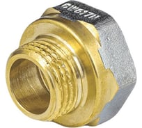 Переход латунный с ребордой Aquasfera Ду15x10, муфта/резьба, никель 9021-10 128-6202