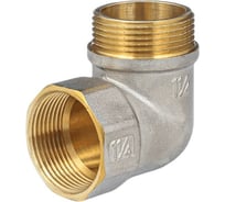 Угольник латунный с ребордой Aquasfera Ду50, муфта/резьба, никель 9006-06 128-6196