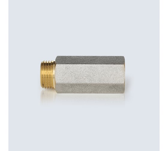 Удлинитель латунный Aquasfera Ду15, муфта/резьба, L=100 мм, никель 9038-10 128-9105