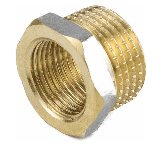 Футорка латунная Aquasfera Ду15x8, резьба/муфта, никель 9024-11 128-6211