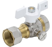 Кран для манометра Aquasfera латунь, 1124 Standard G1/2"-G1/4" Ру40 м/нак/г 1124-01 012-0303