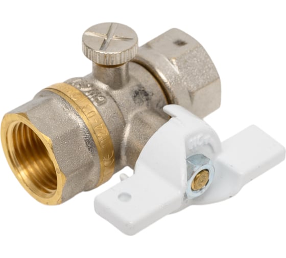 Кран для манометра Aquasfera латунь, 1124 Standard G1/2"-М20x1,5 Ру40 м/нак/г 1124-03 012-0305