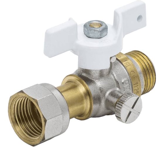 Кран для манометра Aquasfera латунь, 1125 Standard G1/2"-G1/4" Ру40 р/нак/г 1125-01 012-0306