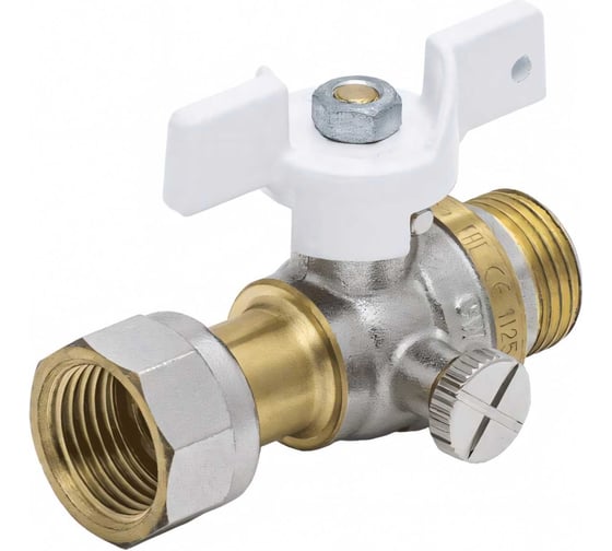 Кран для манометра Aquasfera латунь, 1125 Standard G1/2"-М20x1,5 Ру40 р/нак/г 1125-03 012-0308