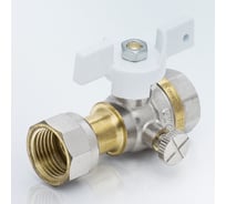 Кран для манометра Aquasfera латунь, G1/2"-G1/4" Ру40 м/нак/г 1124-01 012-0410