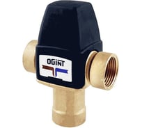 Клапан смесительный термостатический Ogint Ду15 Ру10 м/м Kvs2.1, латунь, 30-65 C, внутренняя резьба/нижний выход 022-7503