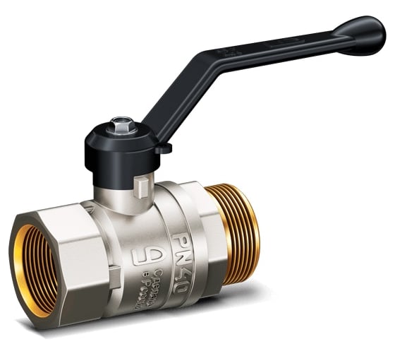 Шаровой кран LD Pride 47.50.B-Н.Р, латунный, внутренняя/наружная резьба, ручка-рычаг, 2" LD 47.303.50 1