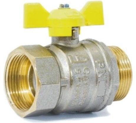 Шаровой кран LD Pride латунь никель, газ Ду25 Ру40 ВР/НР 007-8055