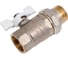 Кран шаровой латунный LD PRIDE Pride 47.25.В-ГШ.Б Ду 25 Ру 40 бабочка (white) с биркой LD 47.316.25 W 1