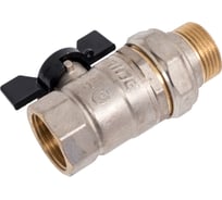 Кран шаровой латунь никель LD Pride Ду 25 Ру40 ВР американка полнопроходной 007-8019 544843