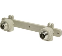 Комбинированный уголок VRT 20х1/2 нар., с креплением, двойной, серый EVER plast 538422