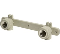 Комбинированный уголок VRT 20х1/2 вн., с креплением, двойной, серый EVER plast 538423