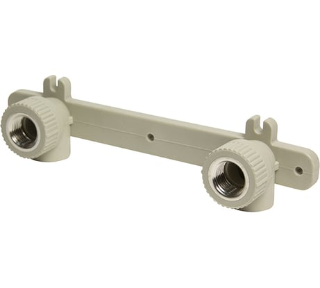 Комбинированный уголок VRT 20х1/2 вн., с креплением, двойной, серый EVER plast 538423