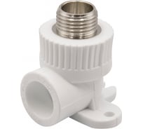 Комбинированный уголок VRT 25х1/2 нар., с креплением, белый, Россия EVER plast 538276