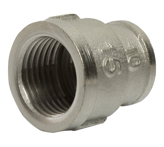 Переходная муфта VRT 1/2"-3/8", внутренняя/внутренняя, никель 1908-001510 503043