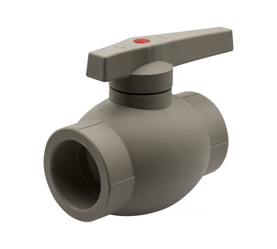 Шаровой кран VRT 50, ручка, PP-R EVER plast, серый 538456