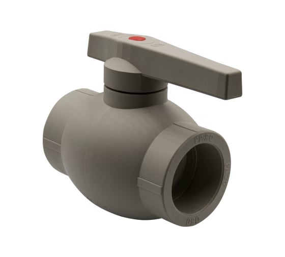 Шаровой кран VRT 50, ручка, PP-R EVER plast, серый 538456