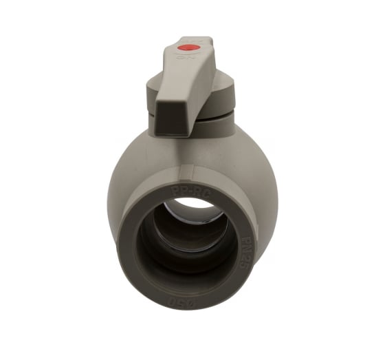 Шаровой кран VRT 50, ручка, PP-R EVER plast, серый 538456