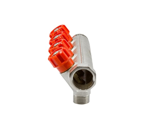Коллектор VRT 3/4"x1/2", с регулировочными вентилями, 4 выхода 524078