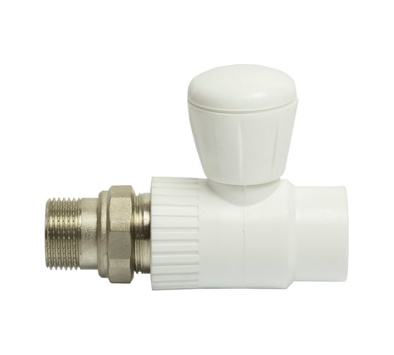 Шаровой кран VRT американка, 25-3/4", прямой, EVER plast, белый 542467