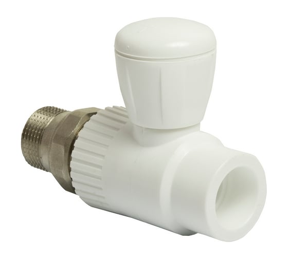 Шаровой кран VRT американка, 25-3/4", прямой, EVER plast, белый 542467