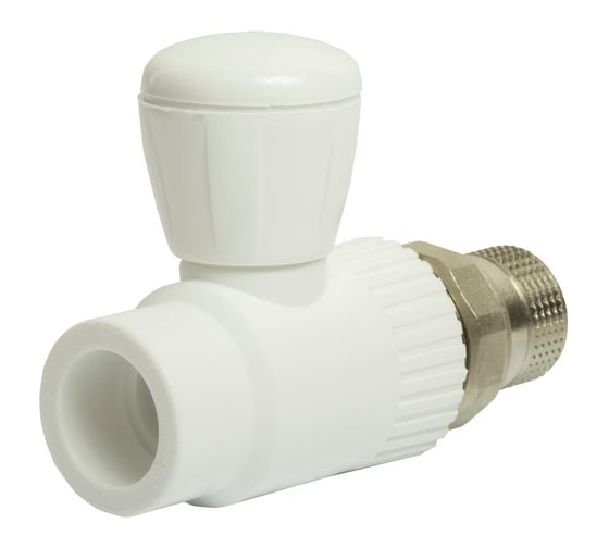 Шаровой кран VRT американка, 25-3/4", прямой, EVER plast, белый 542467