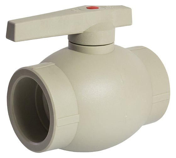 Шаровой кран VRT 63, ручка, PP-R EVER plast, серый 538461