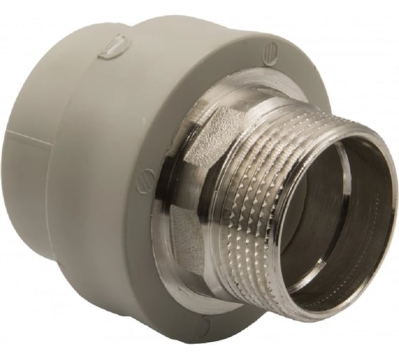 Комбинированная муфта VRT наружная, 40х1 1/4", под ключ, EVER plast, серый 538316